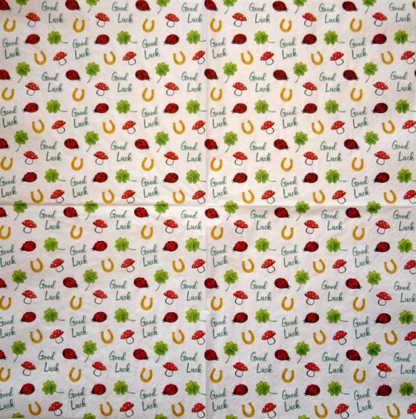 054 Glück - 1-ply (Crinkle/Spots) - Waved Edge